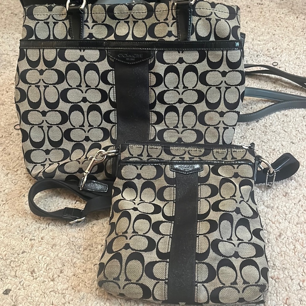 Classic coach shoulder bag and cross body bag